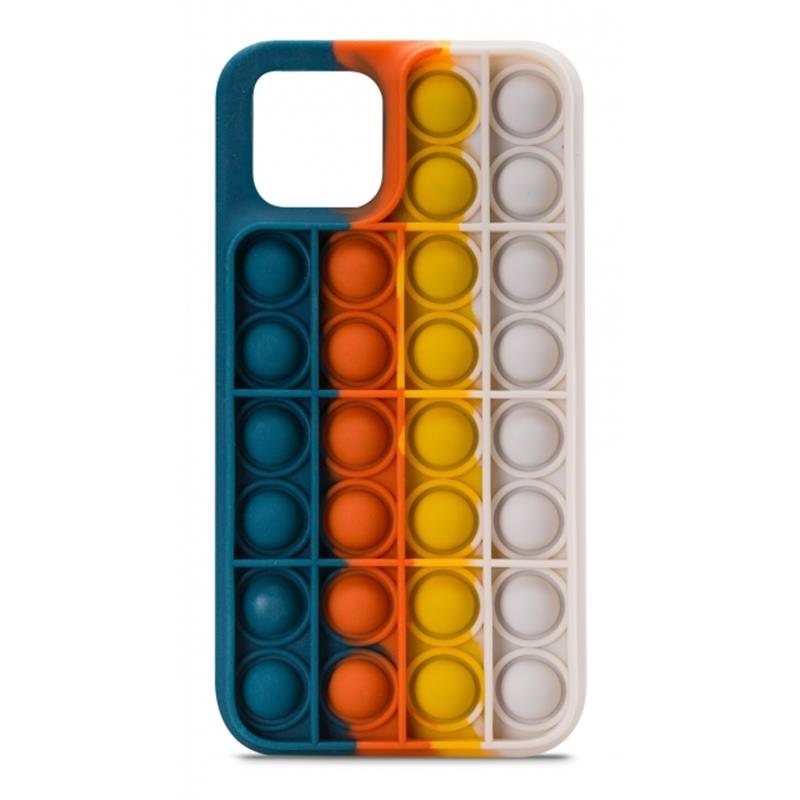 Xccess Pop It Fidget Back Case Apple iPhone 12 Blue Orange Yellow White