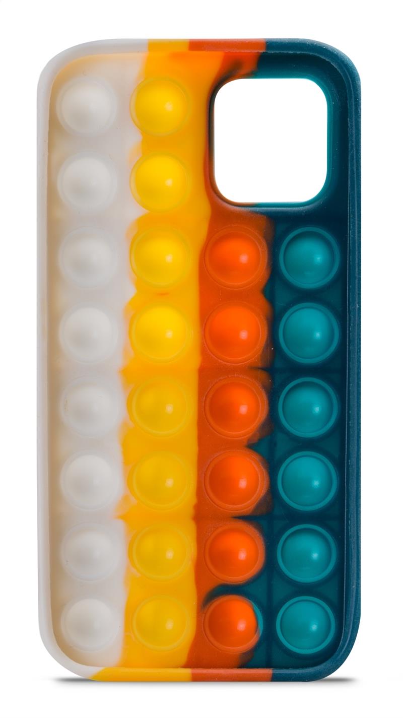 Xccess Pop It Fidget Back Case Apple iPhone 12 Blue Orange Yellow White