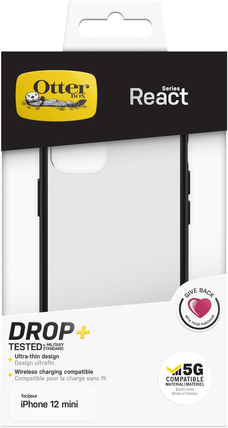 OtterBox React Series Apple iPhone 12 Mini Clear Black