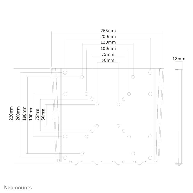 Neomounts tv wandsteun