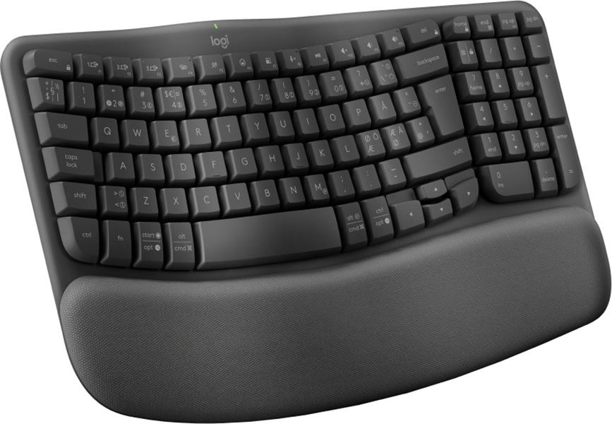 Logitech Wave Keys toetsenbord RF-draadloos + Bluetooth QWERTY Deens, Fins, Noors, Zweeds Grafiet