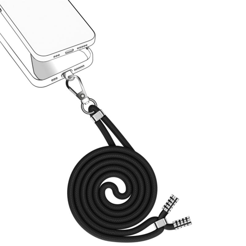 Valenta Universal Phone Lanyard Snap Black Transparent