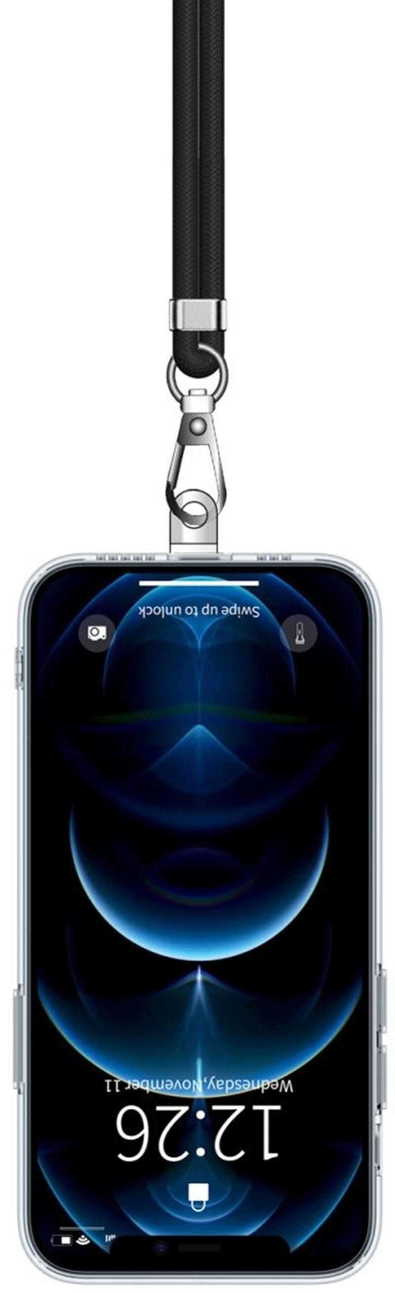 Valenta Universal Phone Lanyard Snap Black Transparent