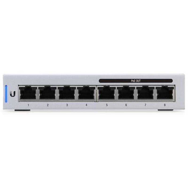 Ubiquiti Switch UniFi 8xRJ45 GBit Managed PoE+ (60W) Fanless