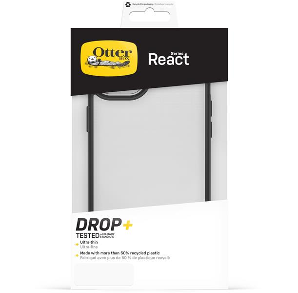 OtterBox React NERDS Black Crystal clear/black mobiele telefoon behuizingen Hoes