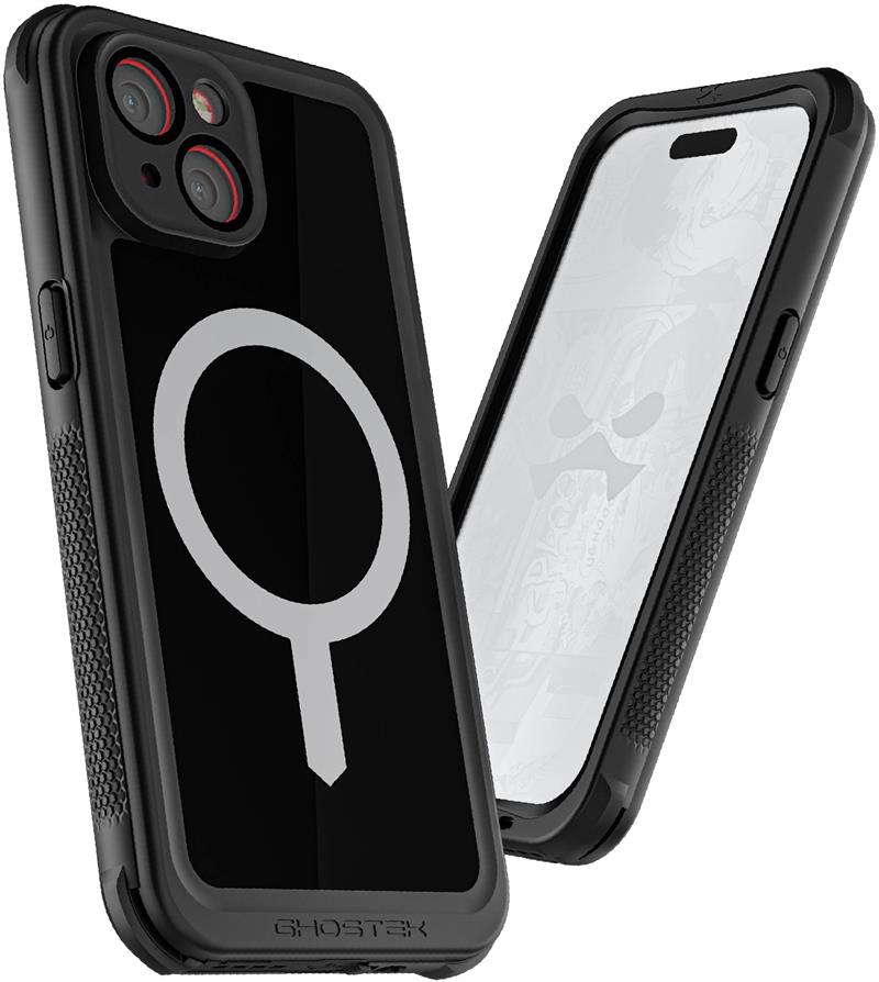 Ghostek Nautical Waterproof MagSafe Case Belt Swivel Holster Apple iPhone 15 Black