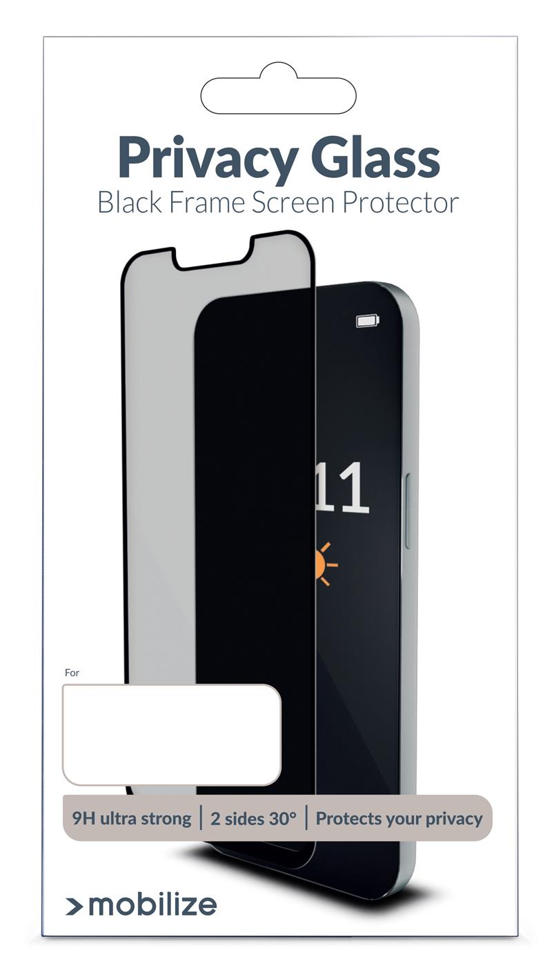 Mobilize Privacy Glass Screen Protector - Black Frame - for Samsung Galaxy A23 5G