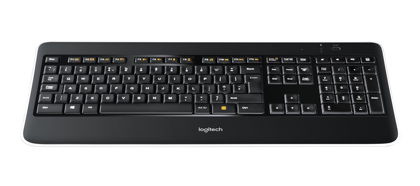 Logitech K800 toetsenbord RF Draadloos QWERTY US International Zwart