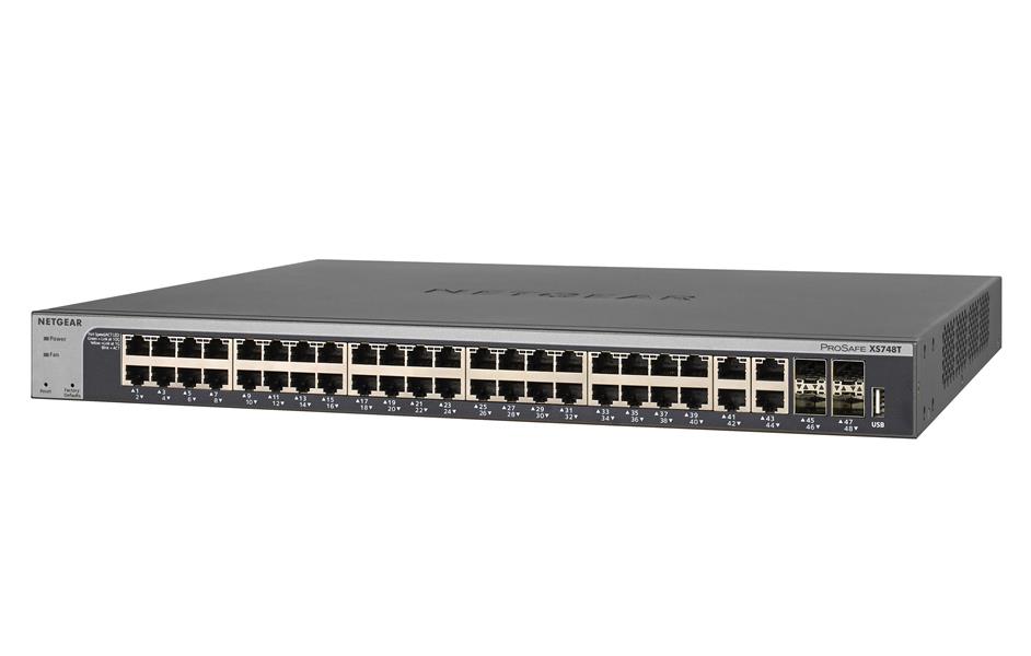 Netgear XS748T-100NES netwerk-switch Managed L2+/L3 10G Ethernet (100/1000/10000) Zwart