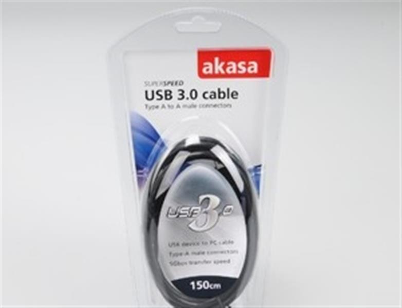 Akasa USB 3 0 Cable SuperSpeed 5Gbps USB A - USB A 1 5m *USBAM