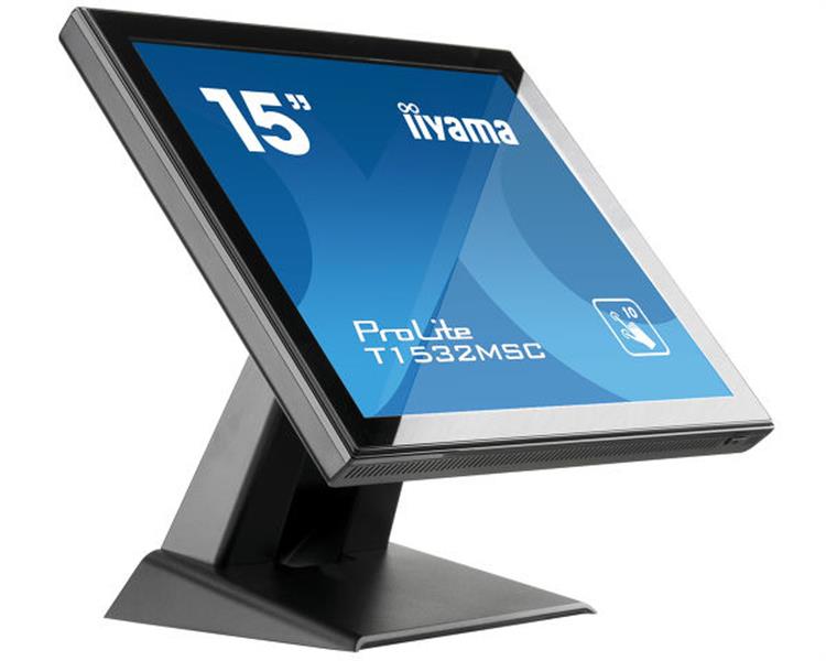 iiyama ProLite T1532MSC-B5X touch screen-monitor 38,1 cm (15"") 1024 x 768 Pixels Zwart Multi-touch