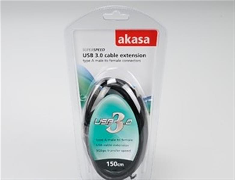 Akasa USB 3 0 Cable extension SuperSpeed 5Gbps USB A cable extension male to female 1 5m *USBAM *USBAF