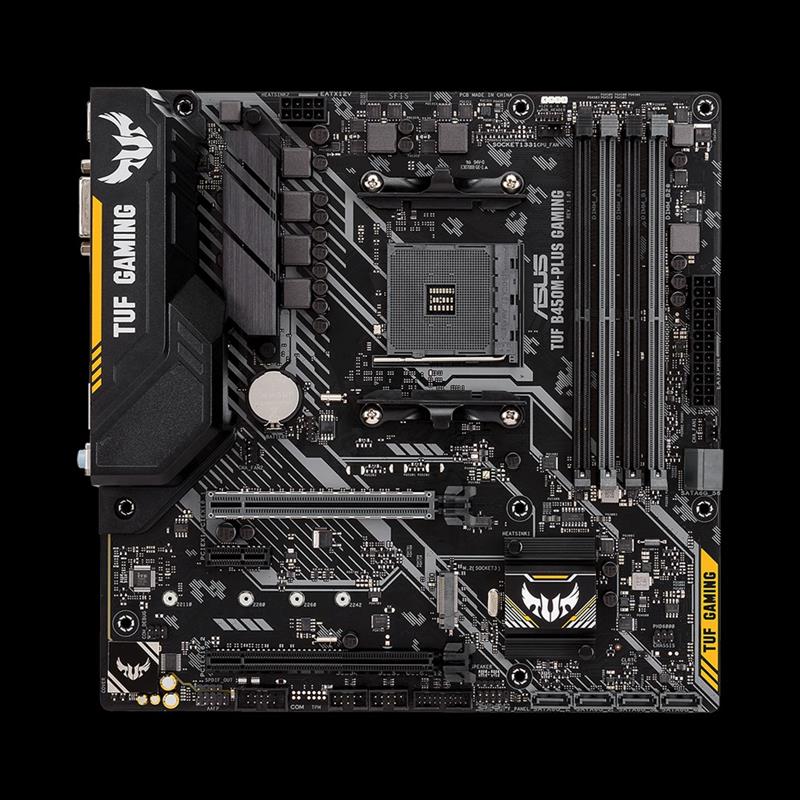 ASUS TUF B450M-PLUS GAMING moederbord Socket AM4 Micro ATX AMD B450