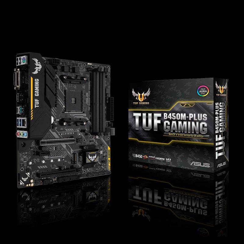 ASUS TUF B450M-PLUS GAMING moederbord Socket AM4 Micro ATX AMD B450