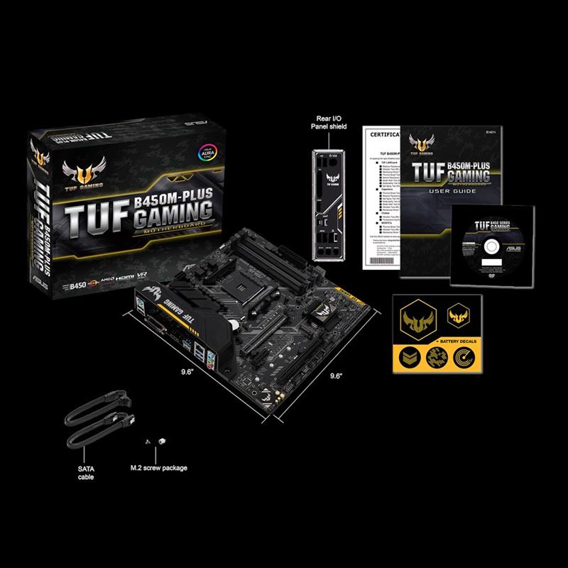 ASUS TUF B450M-PLUS GAMING moederbord Socket AM4 Micro ATX AMD B450