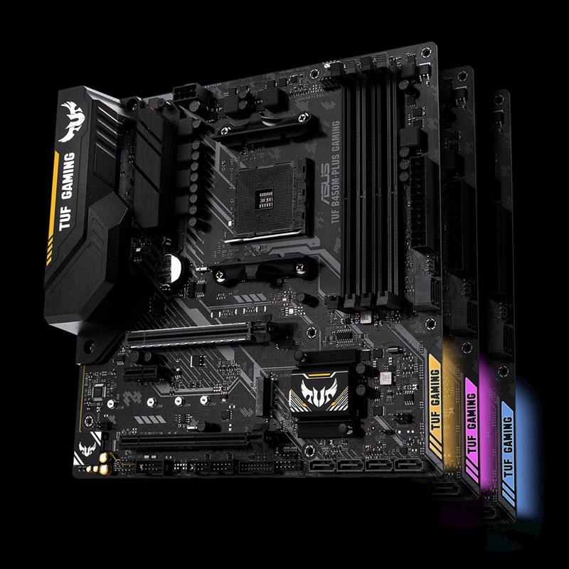 ASUS TUF B450M-PLUS GAMING moederbord Socket AM4 Micro ATX AMD B450