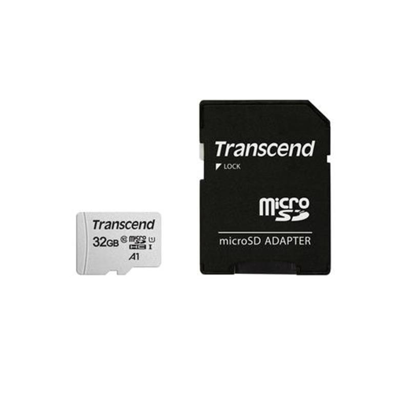 Transcend 300S microSDHC w adapter 32GB UHS-I C10 U1