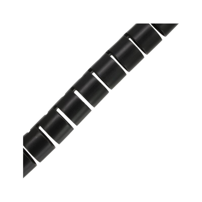 InLine spiraalband 10m zwart 25mm