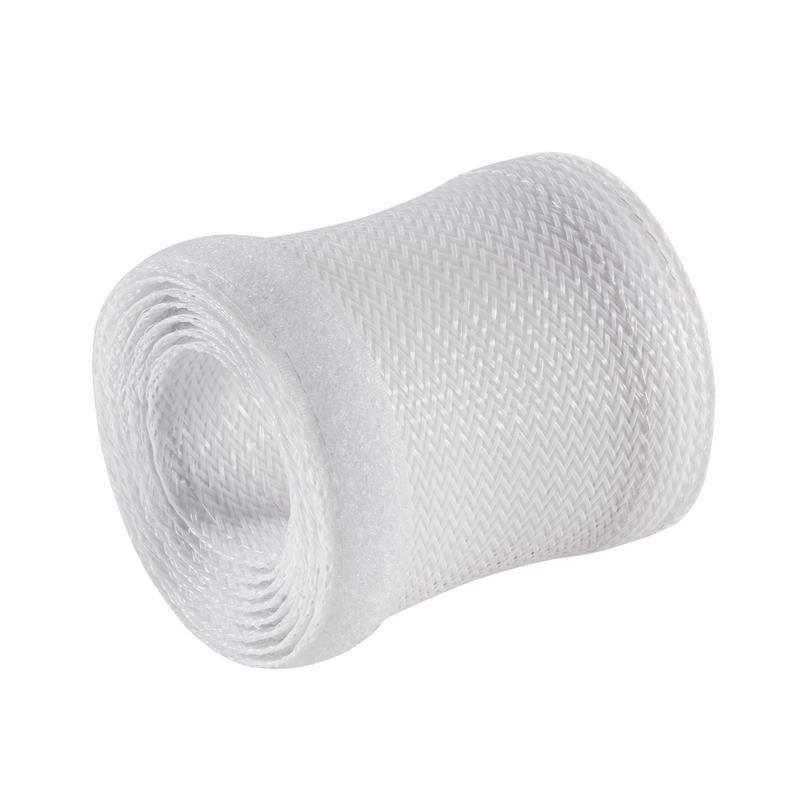 InLine Cable wrap fabric hose with hook and loop fastener 1m x 25mm diameter white