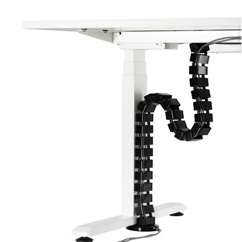 InLine Cable duct flexible for height-adjustable desks 4 compartments 68x36mm max 1 28m black