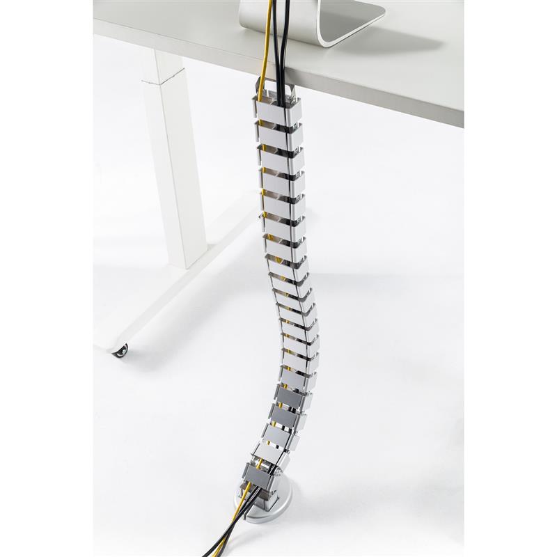 InLine Cable duct flexible for height-adjustable desks 4 compartments 68x36mm max 1 28m grey