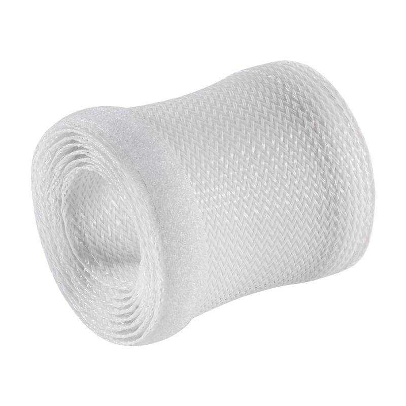 InLine Cable wrap fabric hose with hook and loop fastener 1m x 40mm diameter white