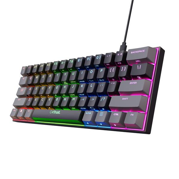 Trust GXT 867 Acira toetsenbord USB QWERTY Amerikaans Engels Zwart