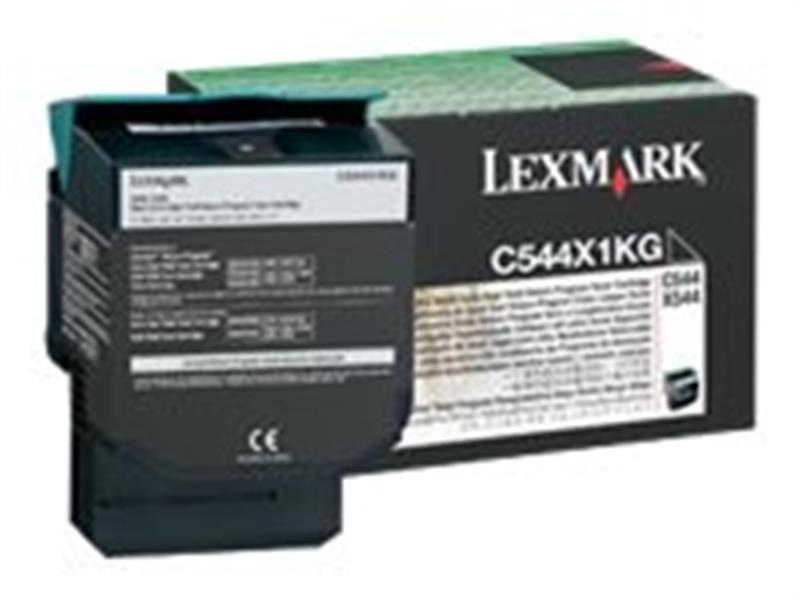 Lexmark C544, X544 6K zwarte retourprogr. tonercartr.