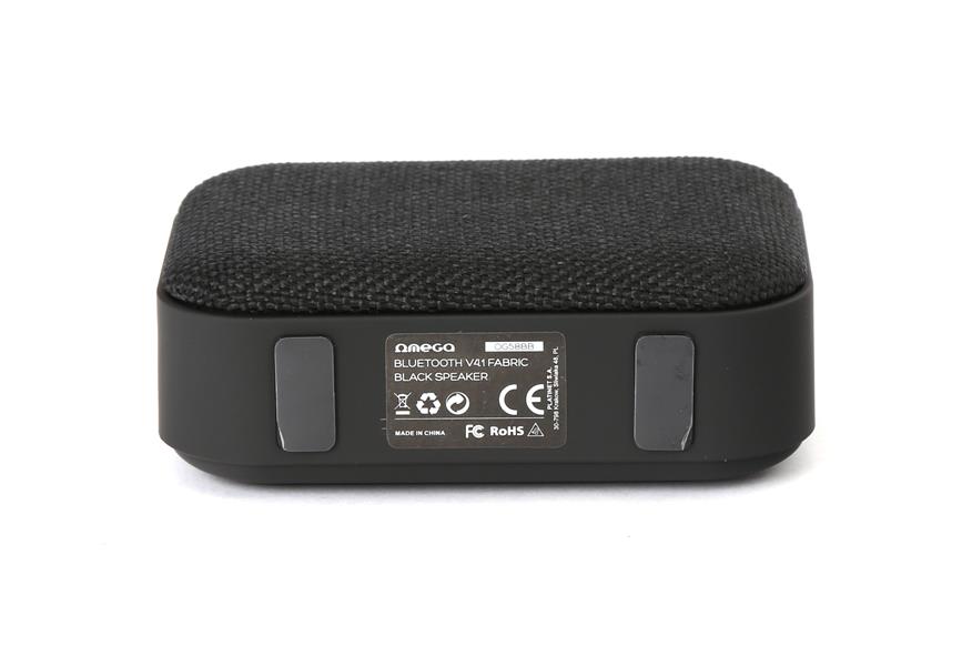 OMEGA Bluetooth 4 1 Wireless Speaker with FM Radio Handsfree MicroSD USB 3W Black fabric