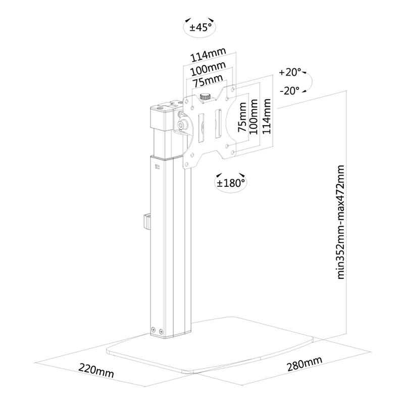 Neomounts monitor stand