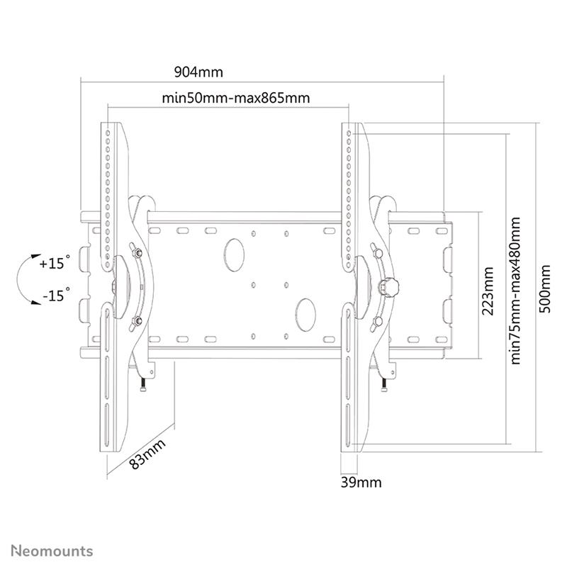 Newstar flatscreen wandsteun