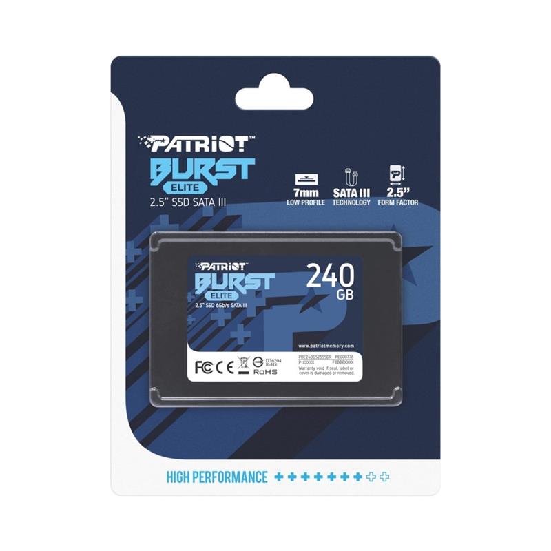 Patriot BURST ELITE SSD 240GB 2 5 SATA3 450MB s TRIM