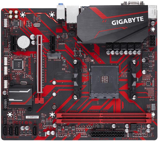 Gigabyte B450M GAMING moederbord Socket AM4 Micro ATX AMD B450