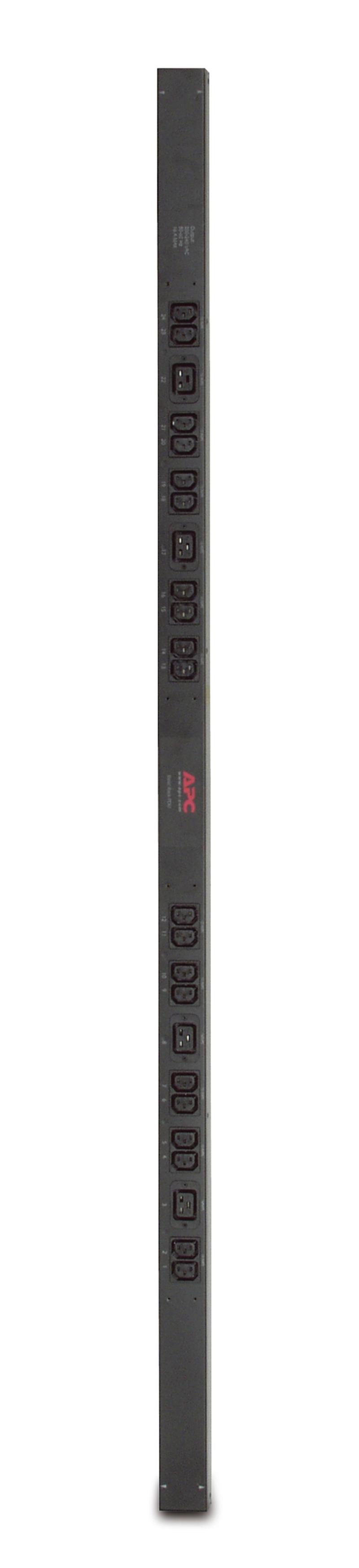 APC Rack PDU, Basic, ZeroU, 16A, 230V, (20x) C13 & (4x) C19, IEC 309 16A stekker