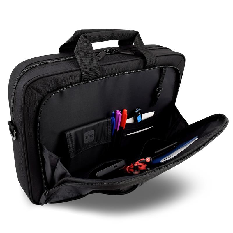 V7 CTP14-BLK-9E notebooktas 35,8 cm (14.1"") Aktetas Zwart