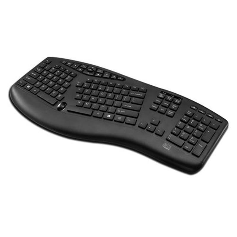 Adesso WKB-1600CB toetsenbord RF Draadloos QWERTY Amerikaans Engels Zwart