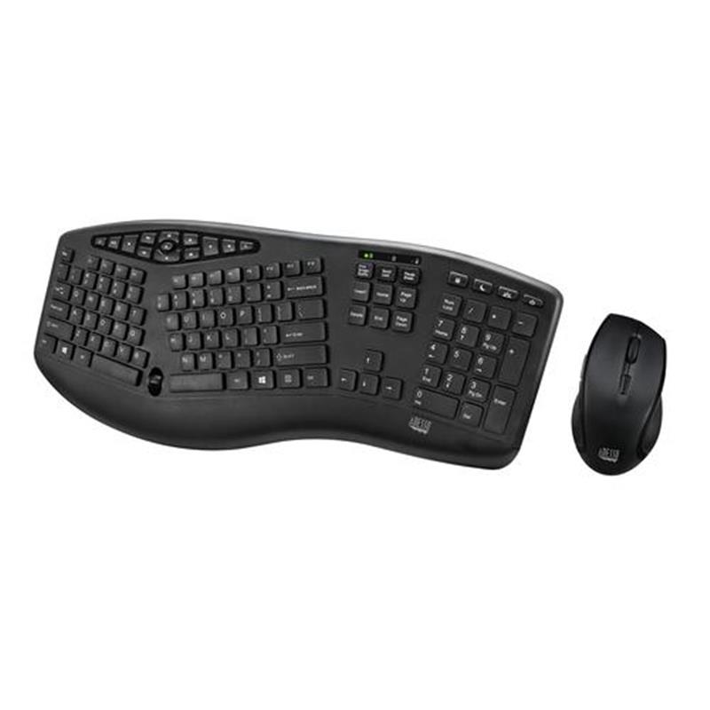 Adesso WKB-1600CB toetsenbord RF Draadloos QWERTY Amerikaans Engels Zwart