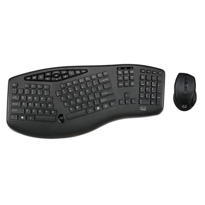 Adesso WKB-1600CB toetsenbord RF Draadloos QWERTY Amerikaans Engels Zwart
