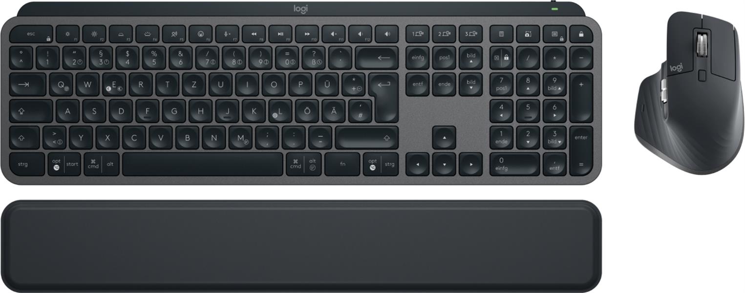 Logitech MX Keys S Combo toetsenbord Inclusief muis RF-draadloos + Bluetooth QWERTZ Duits Grafiet