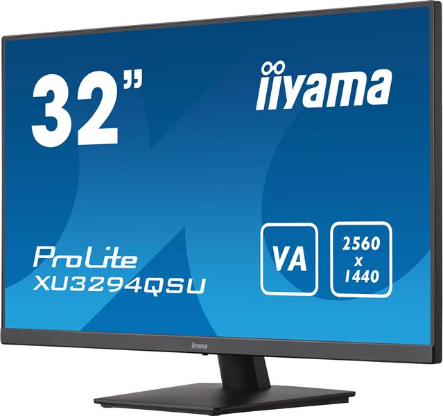 iiyama ProLite XU3294QSU-B1 computer monitor 80 cm (31.5"") 2560 x 1440 Pixels Wide Quad HD LCD Zwart