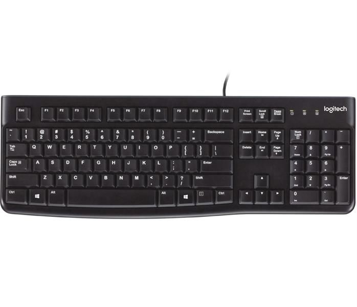 Logitech K120 Corded Keyboard toetsenbord USB QWERTY Engels Zwart