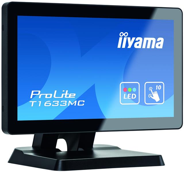 iiyama ProLite T1633MC-B1 touch screen-monitor 39,6 cm (15.6"") 1366 x 768 Pixels Zwart Multi-touch Multi-gebruiker