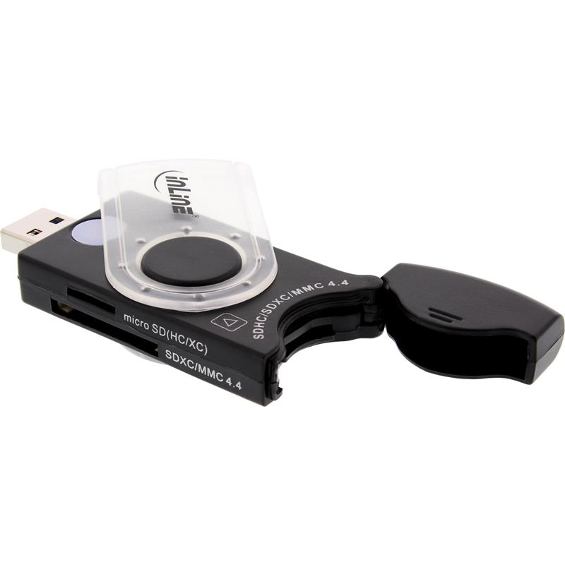 InLine USB 3 0 Mobile Card Reader with 2 Slots for SD SDHC SDXC microSD