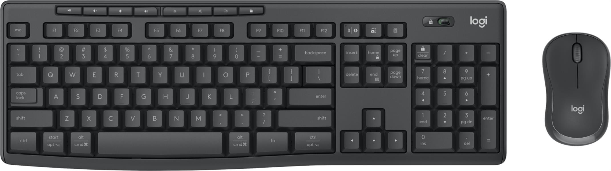 Logitech MK370 Combo for Business toetsenbord Inclusief muis RF-draadloos + Bluetooth QWERTY Italiaans Grafiet