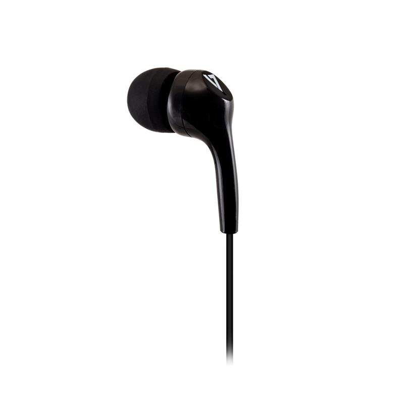 V7 HA105-3EB hoofdtelefoon/headset Bedraad In-ear Muziek Zwart