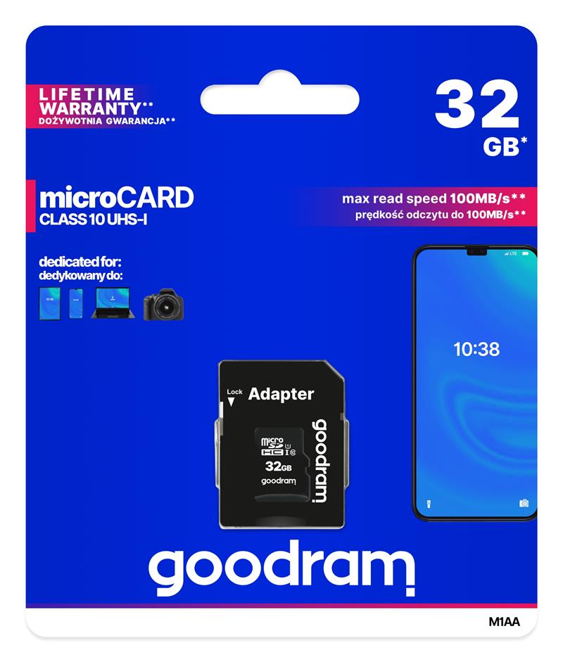 Goodram M1AA 32 GB MicroSDHC UHS-I Klasse 10