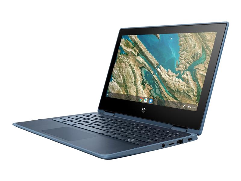 HP Chromebook x360 11 G3 EE Blauw 29,5 cm (11.6"") 1366 x 768 Pixels Touchscreen Intel® Celeron® N 4 GB LPDDR4-SDRAM 32 GB eMMC Wi-Fi 5 (802.11ac) Chr