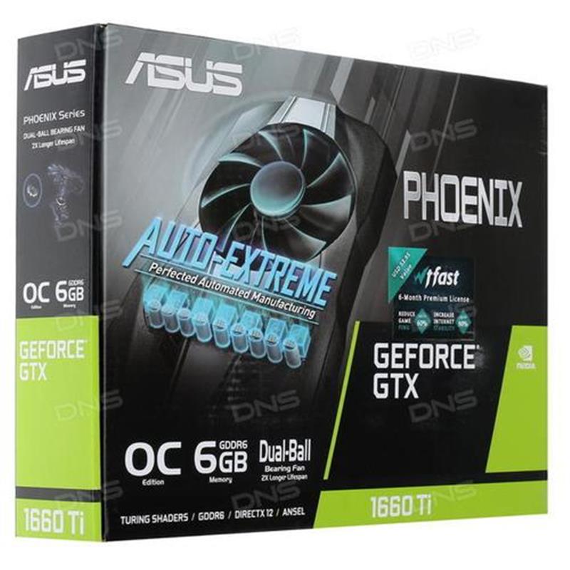 ASUS Phoenix PH-GTX1660-O6G NVIDIA GeForce GTX 1660 6 GB GDDR5