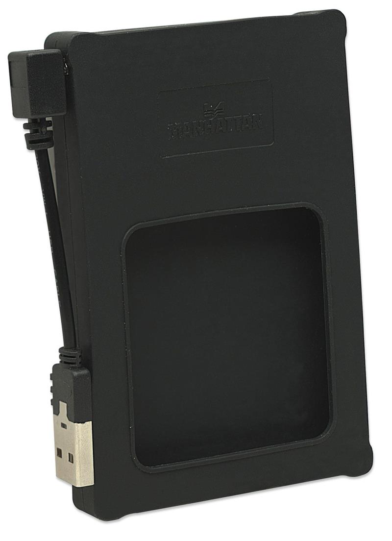 Manhattan 130103 behuizing voor opslagstations HDD-behuizing Zwart 2.5""