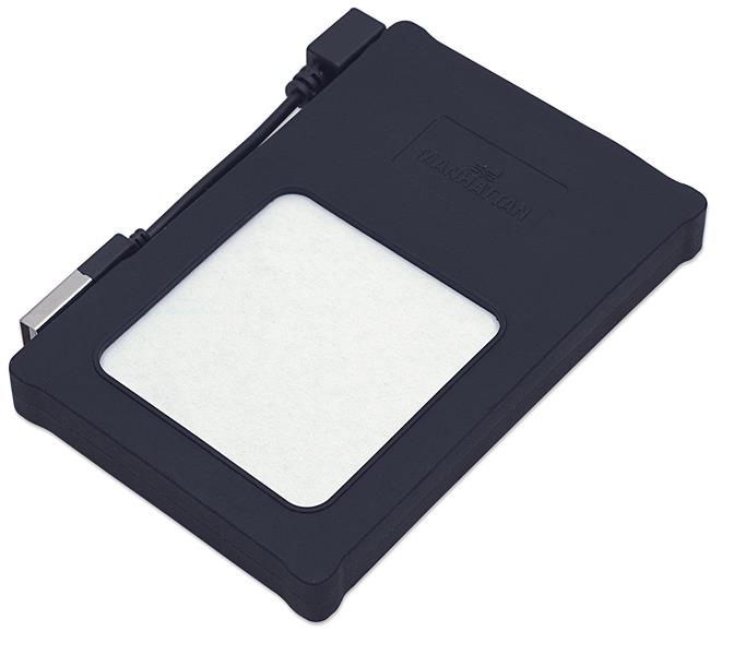 Manhattan 130103 behuizing voor opslagstations HDD-behuizing Zwart 2.5""